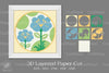 Beautiful Layered Paper Cut Flowers Clipart Bundle