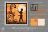 Beautiful Girl 3D Paper Cut Clipart Bundle