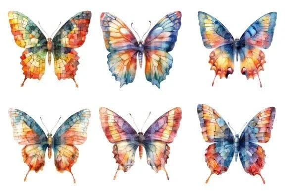 Beautiful Mosaic Butterfly Clipart Bundle - CraftNest - Digital Crafting and Art