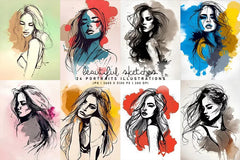 Beautiful Sketches - Women - CraftNest - Digital Crafting and Art