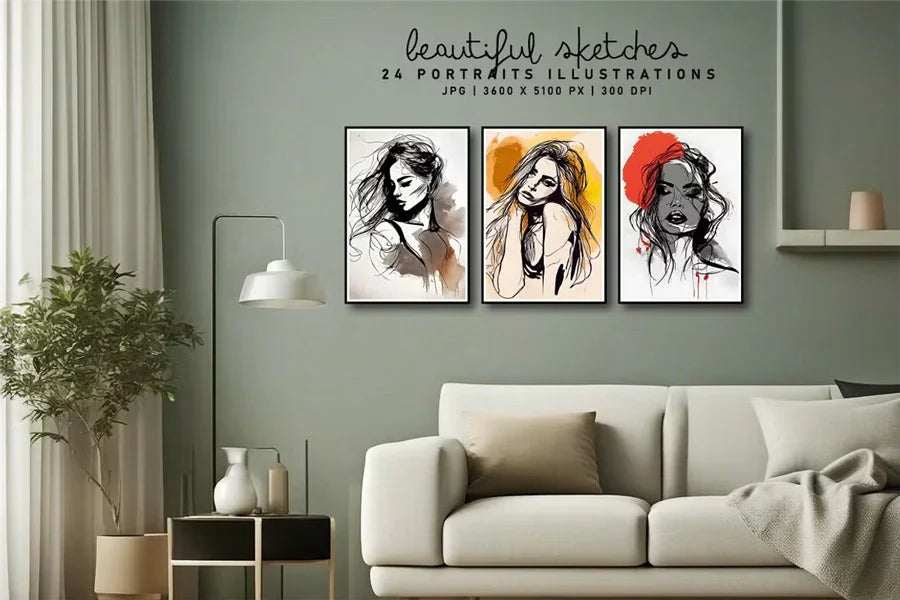 Beautiful Sketches - Women - CraftNest - Digital Crafting and Art