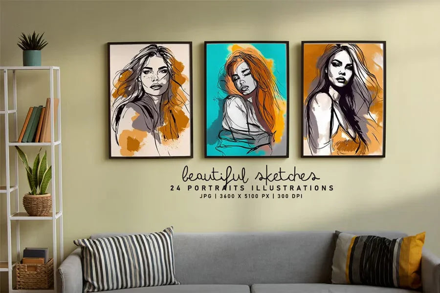 Beautiful Sketches - Women - CraftNest - Digital Crafting and Art
