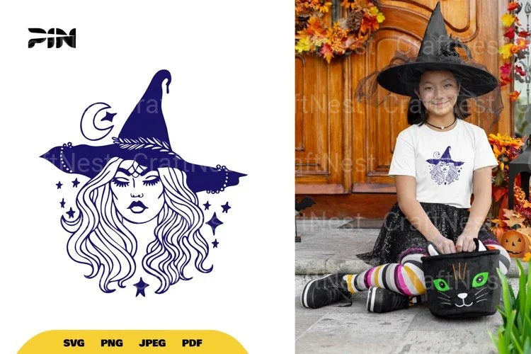 Beautiful Witch Halloween SVG Bundle - CraftNest - Digital Crafting and Art
