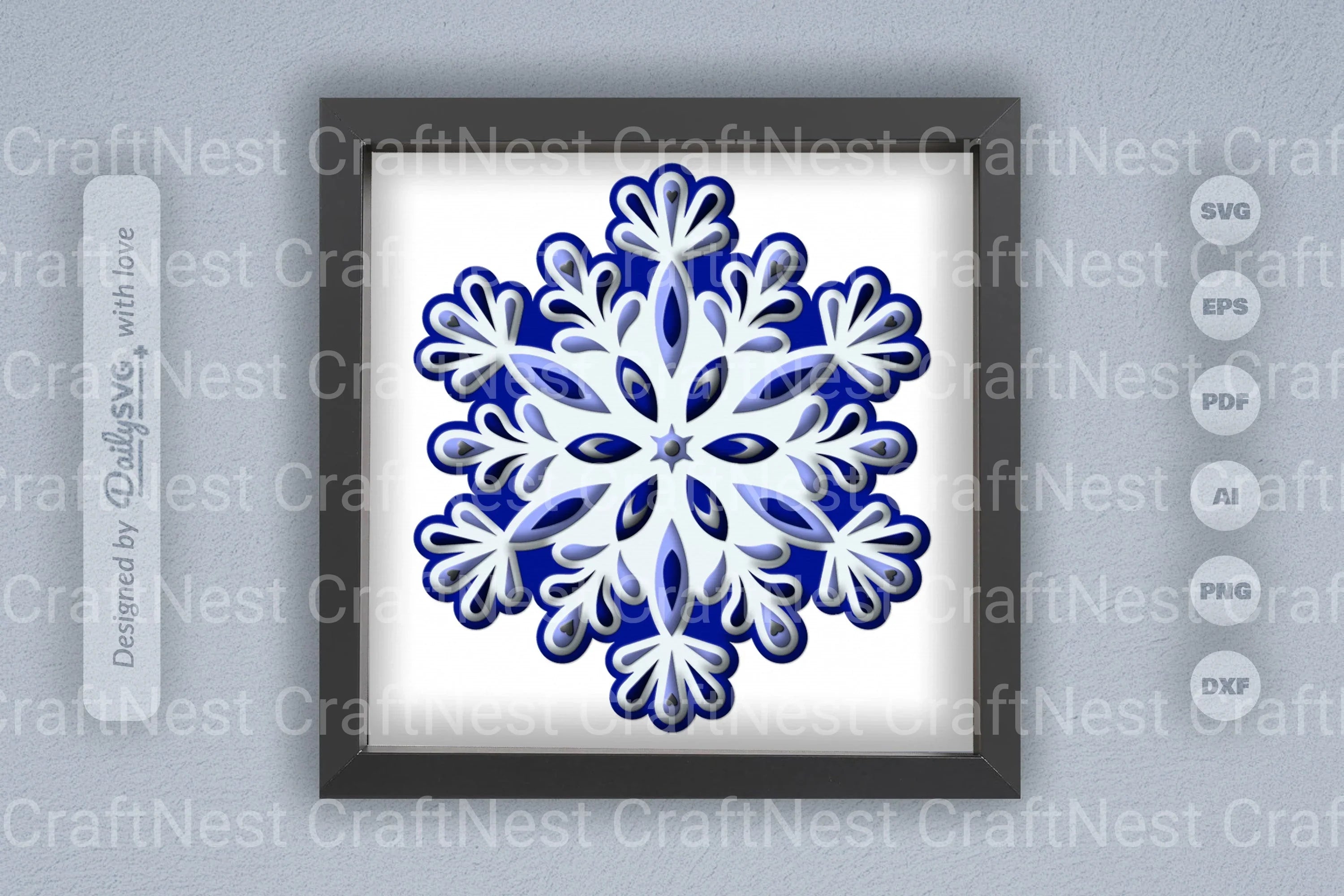 Beauty Snowflake Mandala Papercut SVG Bundle