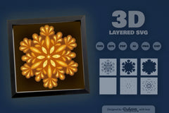 Beauty Snowflake Mandala Papercut SVG Bundle - CraftNest - Digital Crafting and Art