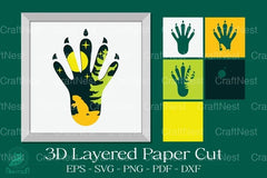 Beaver Footprint 3D Layered Papercut Clipart Bundle - CraftNest - Digital Crafting and Art