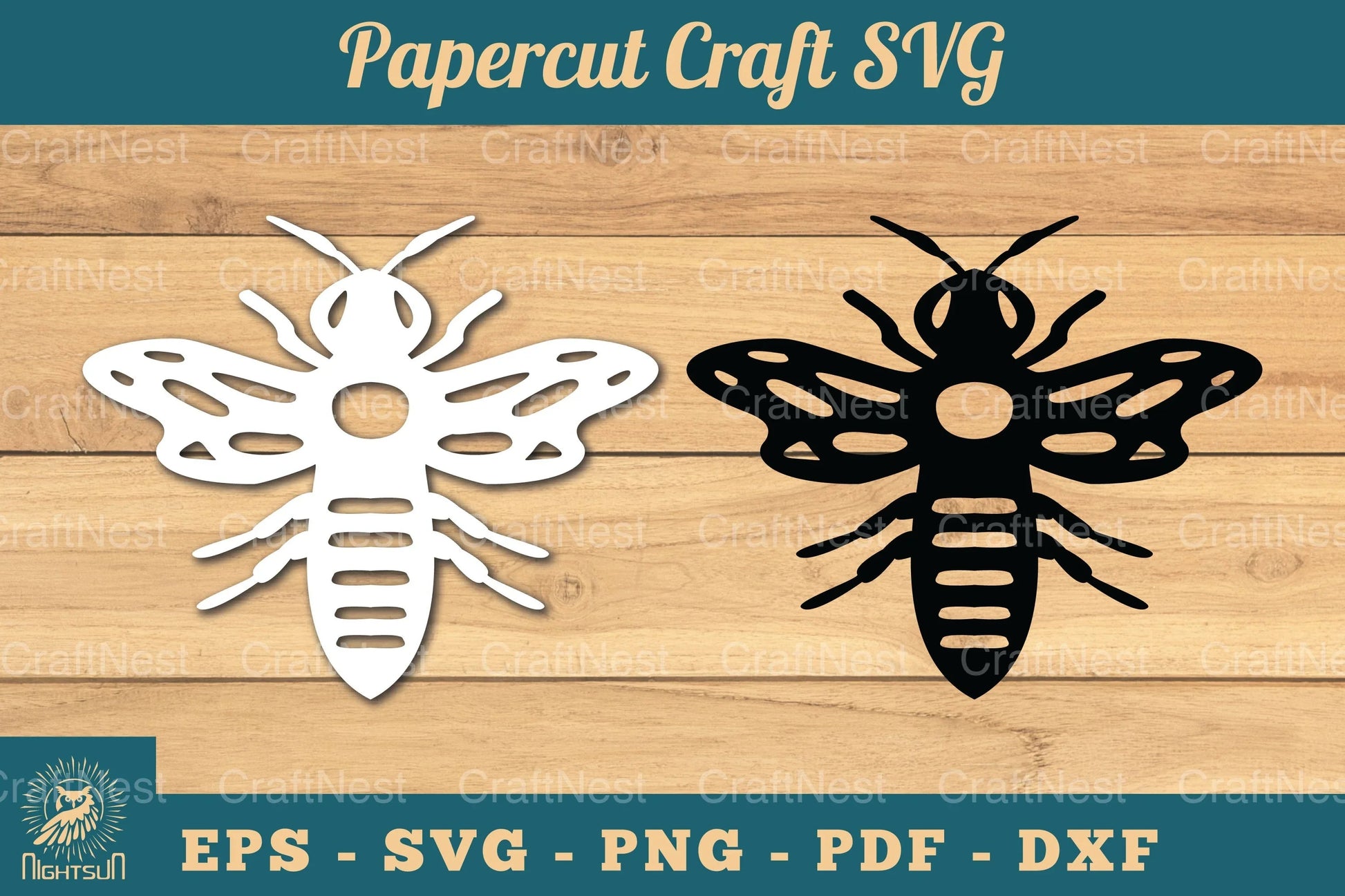 Bee Paper Cutting Craft SVG Bundle - CraftNest - Digital Crafting and Art