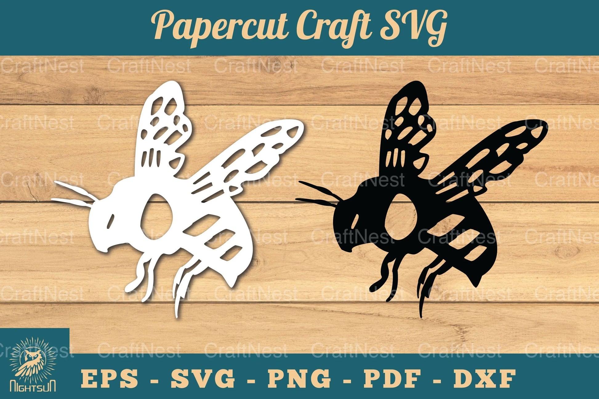 Bee Paper Cutting Craft SVG Bundle - CraftNest - Digital Crafting and Art