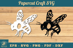 Bee Paper Cutting Craft SVG Bundle - CraftNest - Digital Crafting and Art