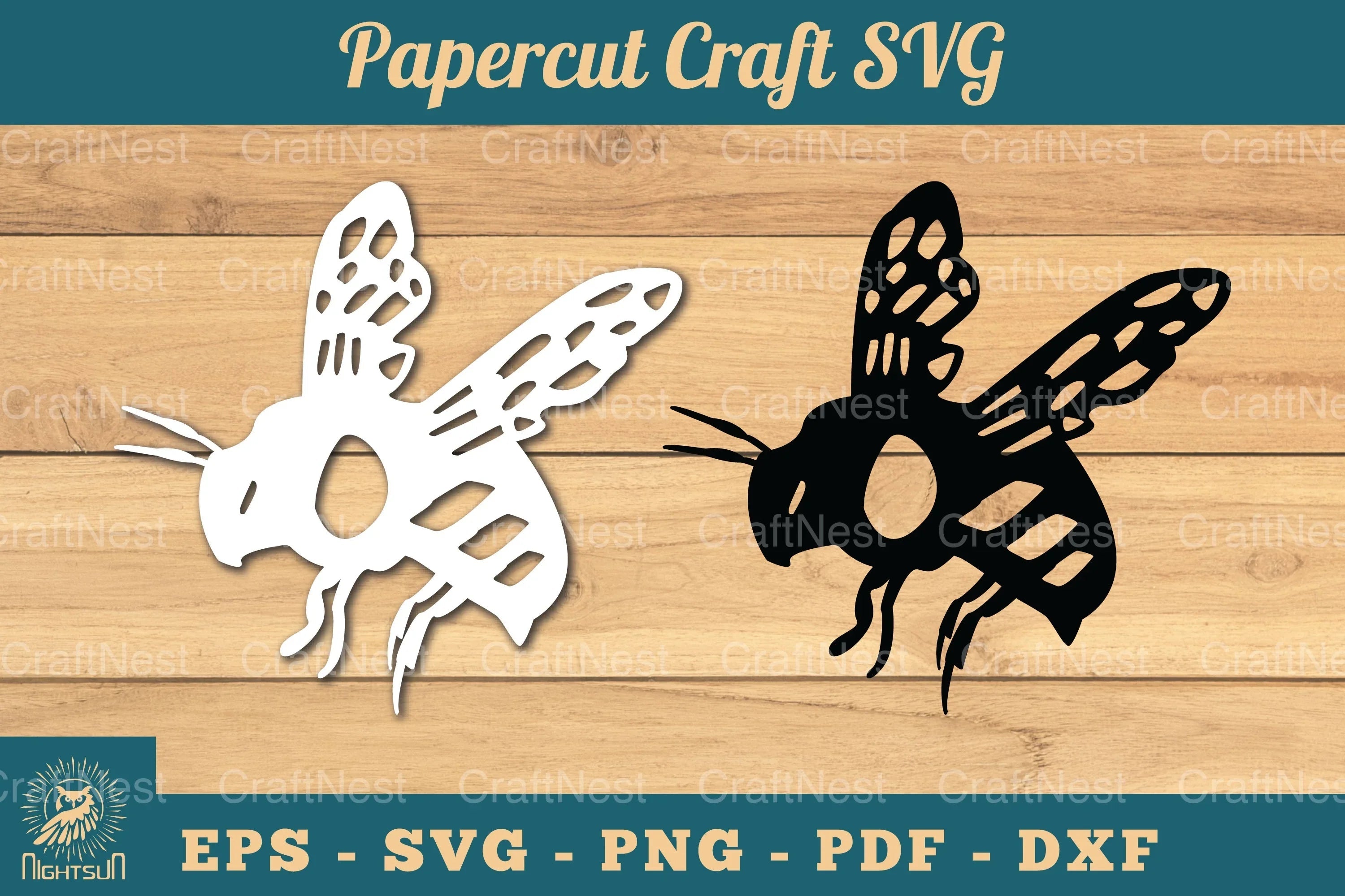 Bee Paper Cutting Craft SVG Bundle - CraftNest - Digital Crafting and Art