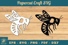 Bee Paper Cutting Craft Clipart Bundle - CraftNest - Digital Crafting and Art