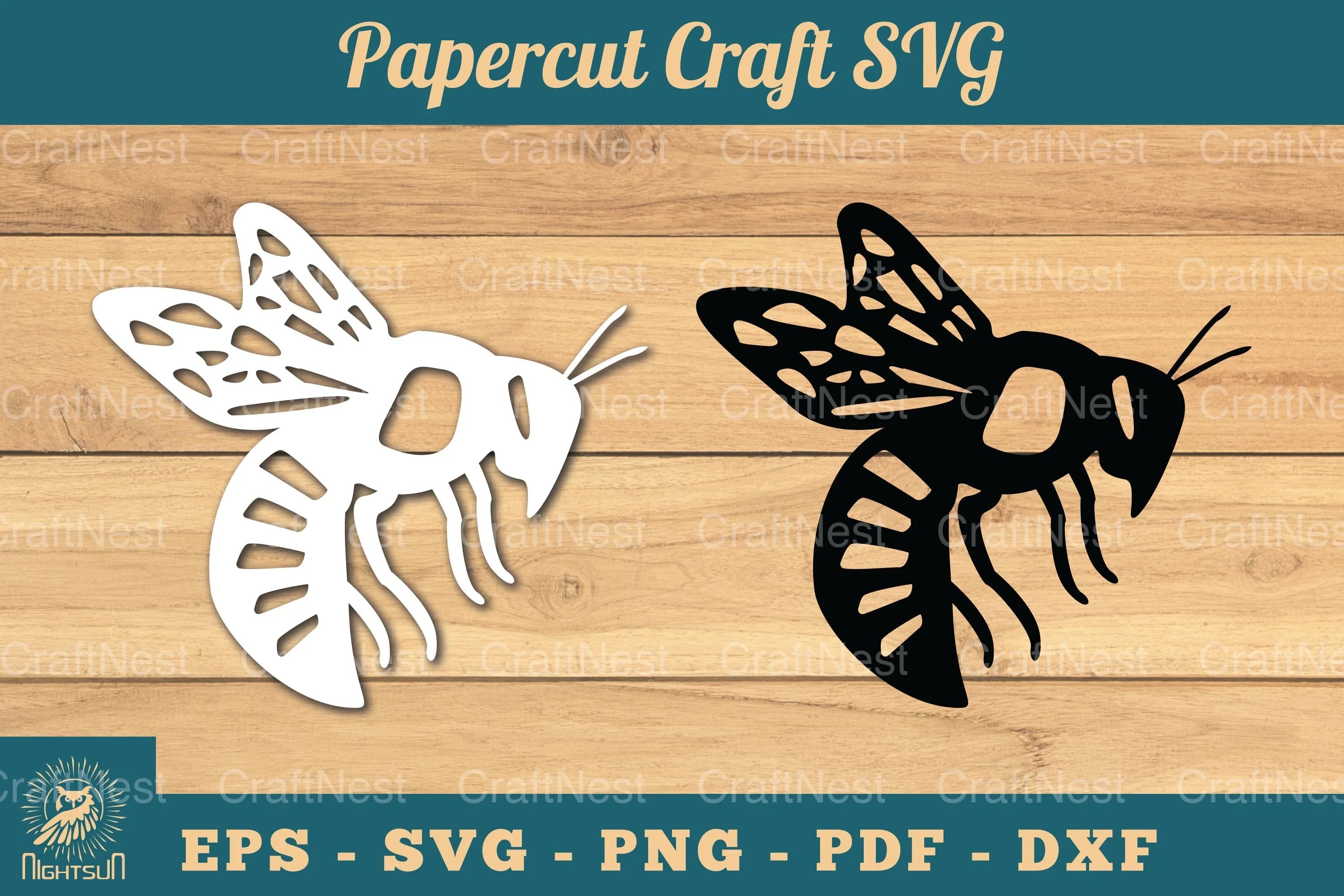 Bee Paper Cutting Craft Clipart Bundle - CraftNest - Digital Crafting and Art