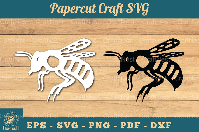 Bee Paper Cutting Craft SVG Bundle - CraftNest - Digital Crafting and Art