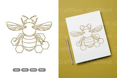 Bee and Honeycomb SVG Bundle - CraftNest - Digital Crafting and Art