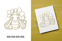 Bee and Honeycomb SVG Bundle - CraftNest - Digital Crafting and Art