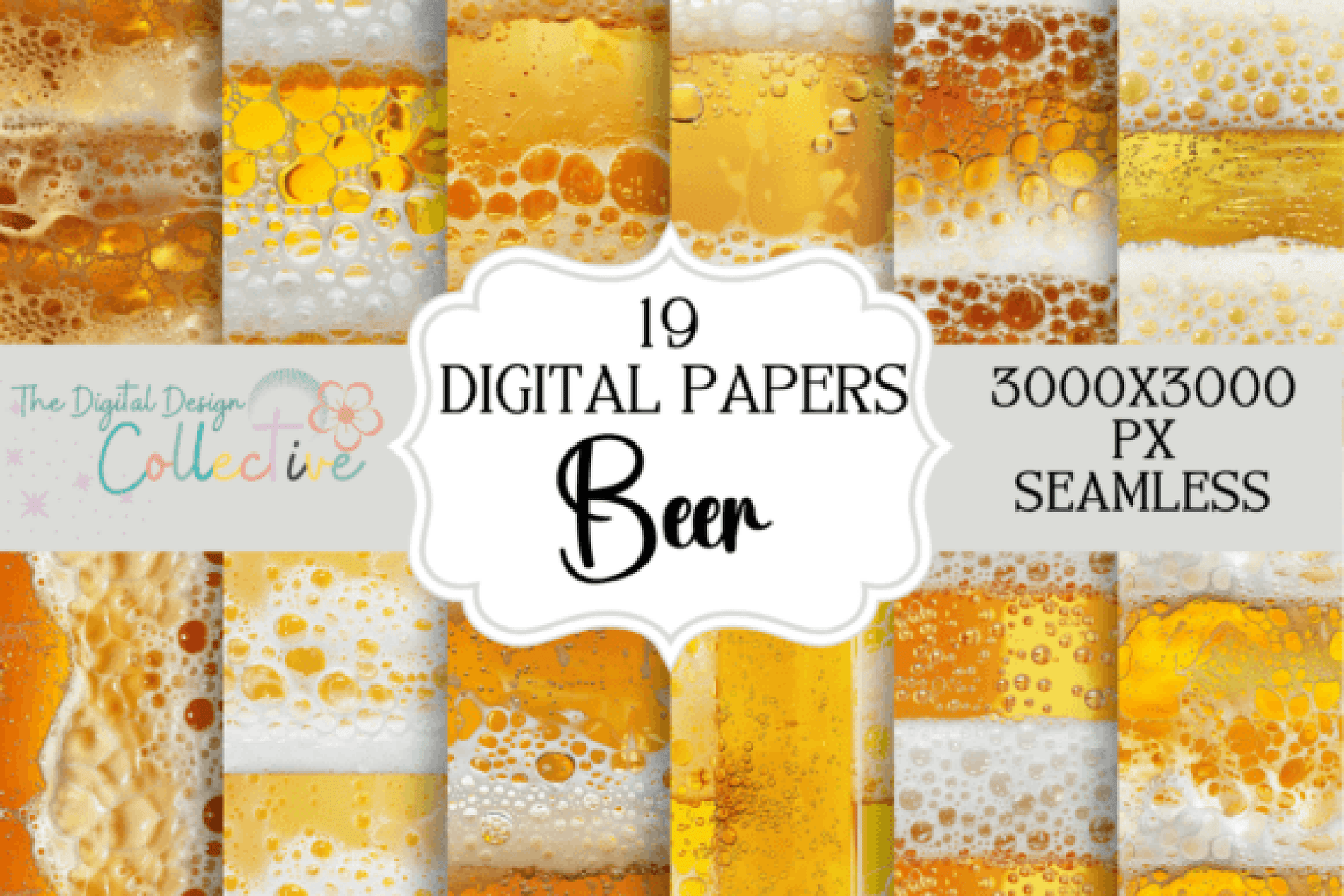 Seamless Beer Digital Paper - CraftNest - Digital Crafting and Art