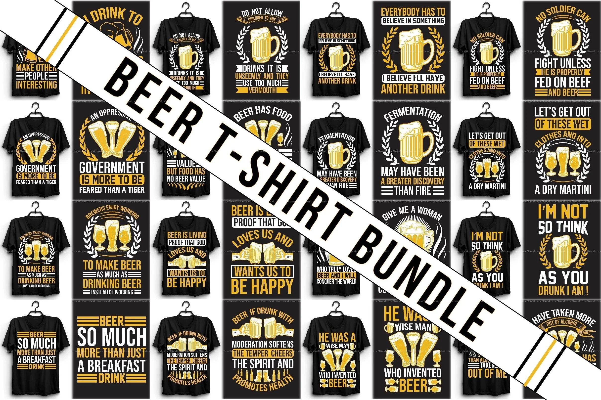 Beer T-Shirt Design SVG Bundle
