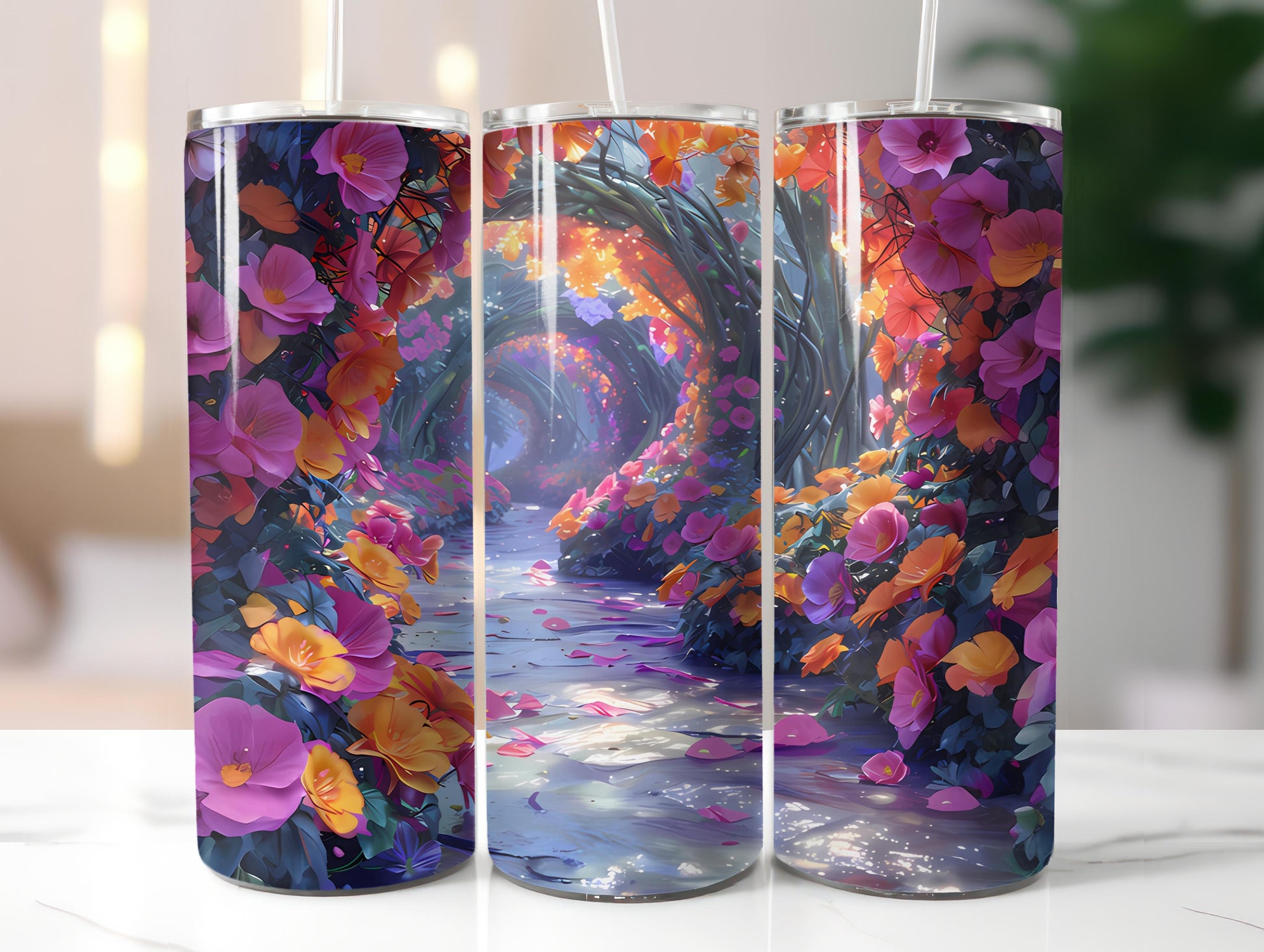 Begonias Flowers Tumbler Wrap - CraftNest - Digital Crafting and Art