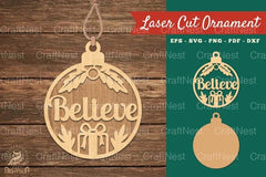 Believe Laser Cut Ornament Clipart Bundle - CraftNest - Digital Crafting and Art