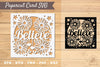 Believe Papercut Card SVG Bundle