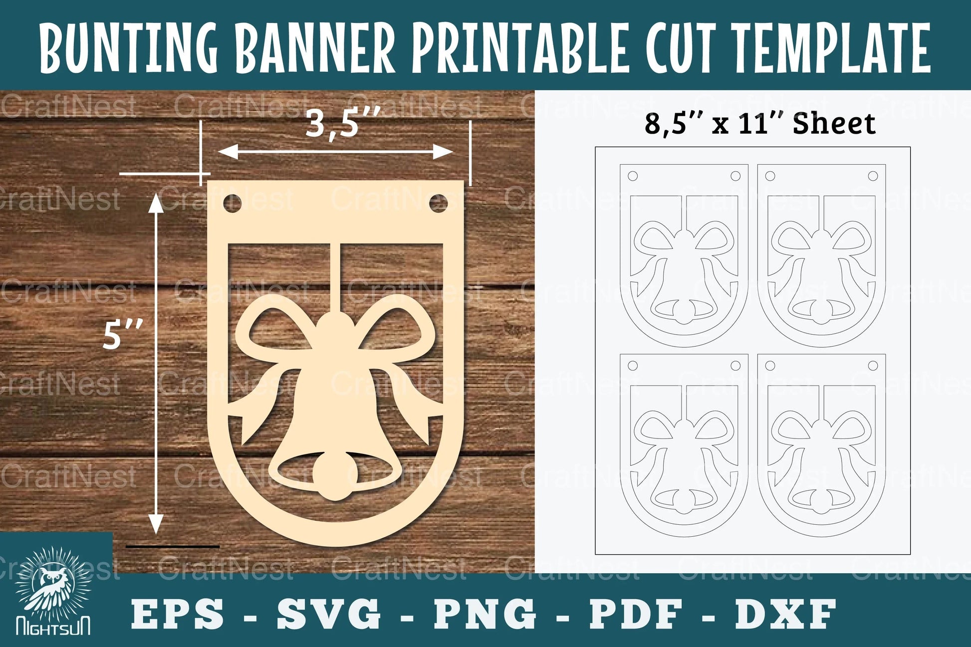 Bell Bunting Banner Printable Clipart Bundle - CraftNest - Digital Crafting and Art
