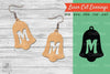 Bell Letter M Laser Cut Earrings SVG Bundle