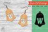 Bell Letter W Laser Cut Earrings SVG Bundle