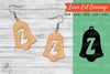 Bell Letter Z Laser Cut Earrings Design Clipart