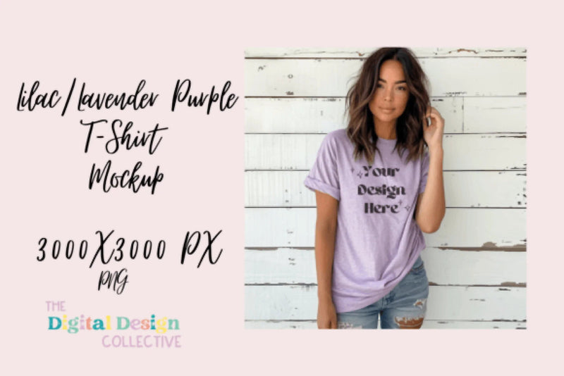 Heather Purple Bella Canvas 3001 Tee Clipart Bundle - CraftNest - Digital Crafting and Art