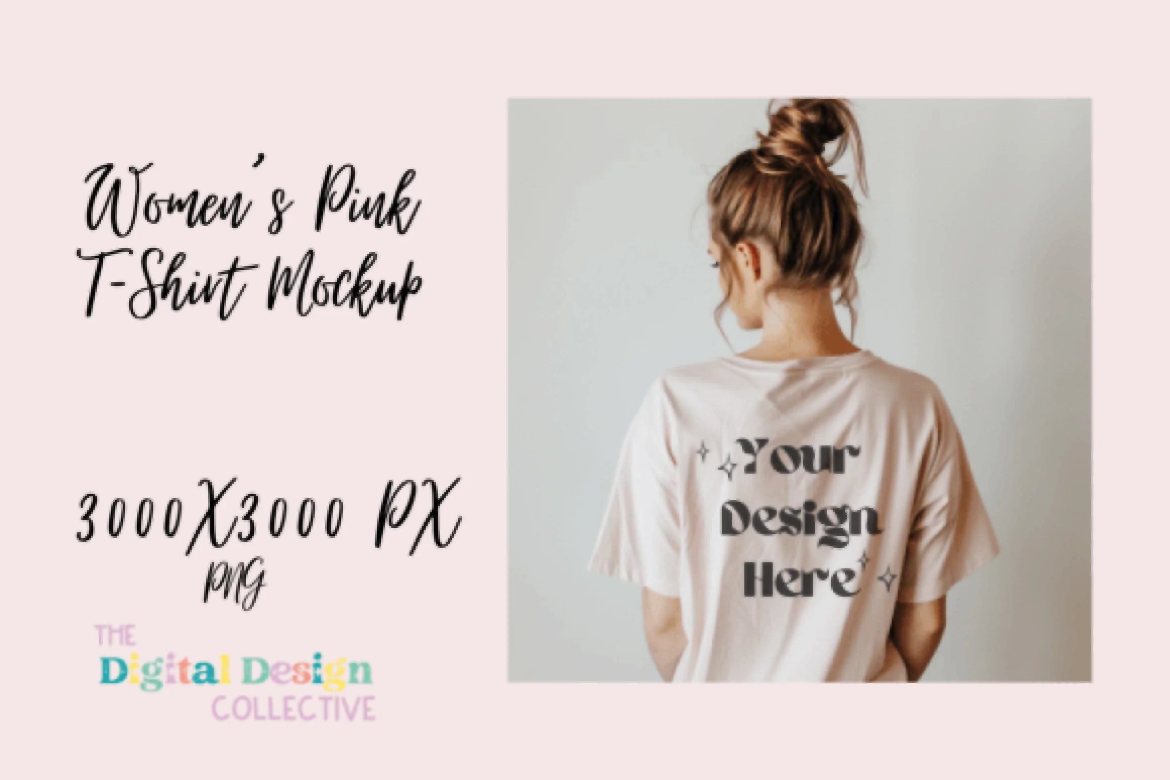 Pink Bella Canvas T-Shirt Mockup - CraftNest - Digital Crafting and Art