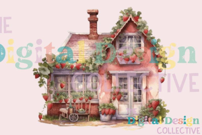 Berry House Spring Design Clipart Bundle - CraftNest - Digital Crafting and Art