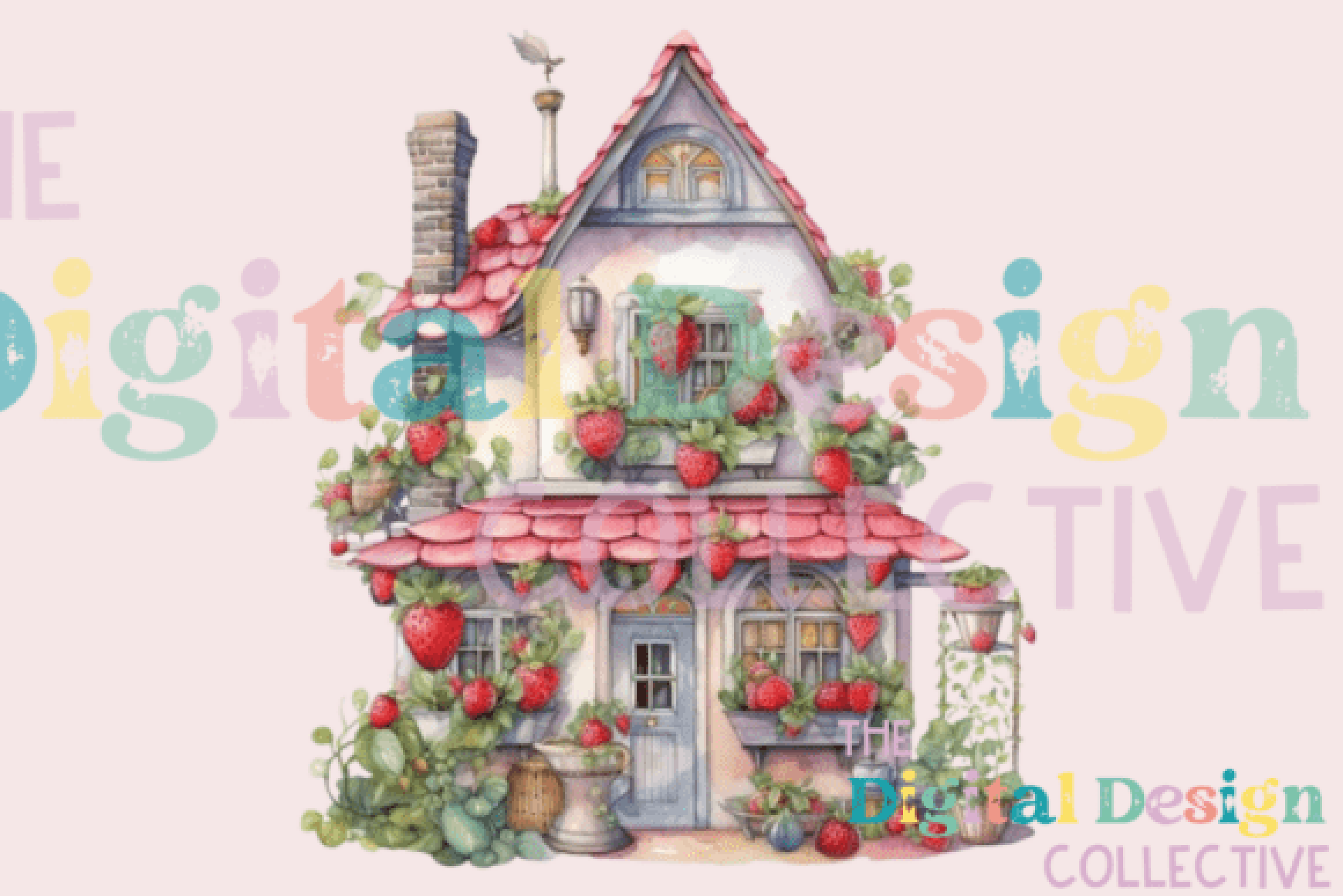 Berry House Spring Design Clipart Bundle