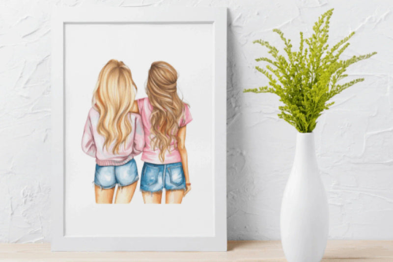 Adorable Best Friend Clipart Bundle - CraftNest - Digital Crafting and Art