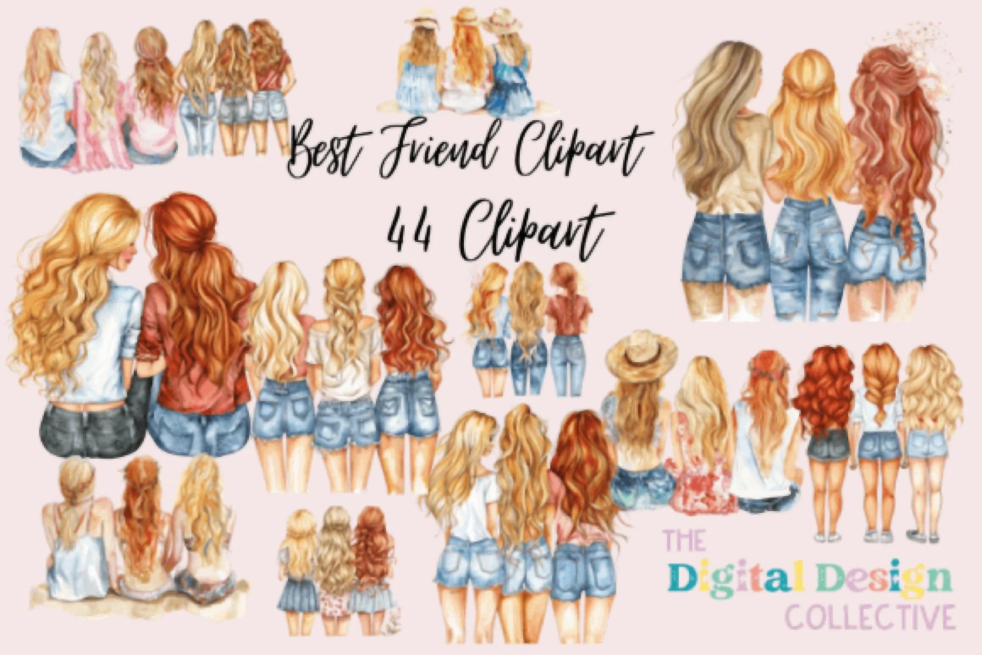 Best Friend Clipart Bundle - CraftNest - Digital Crafting and Art