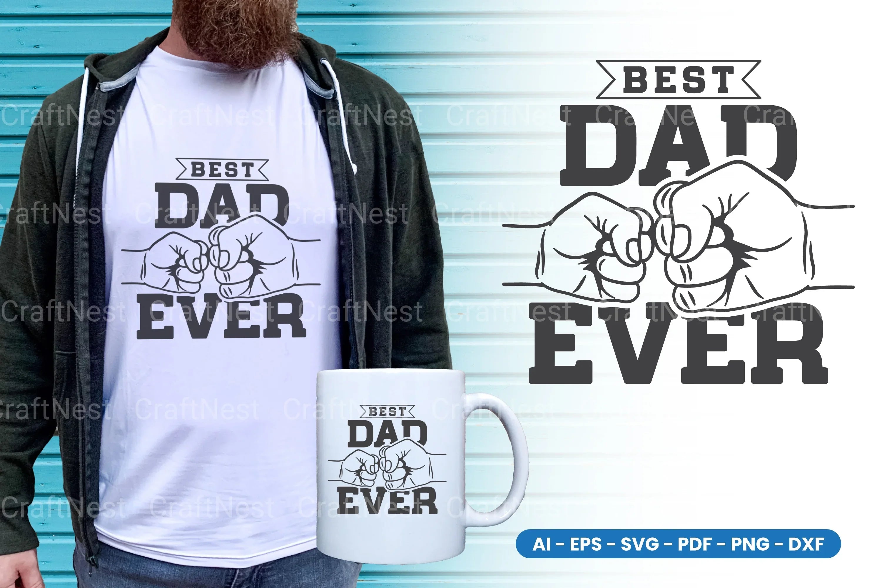 Best Dad Ever SVG Bundle - CraftNest - Digital Crafting and Art