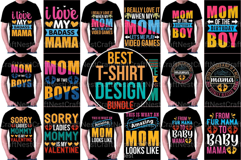 Mom T Shirt Design Bundle - CraftNest - Digital Crafting and Art