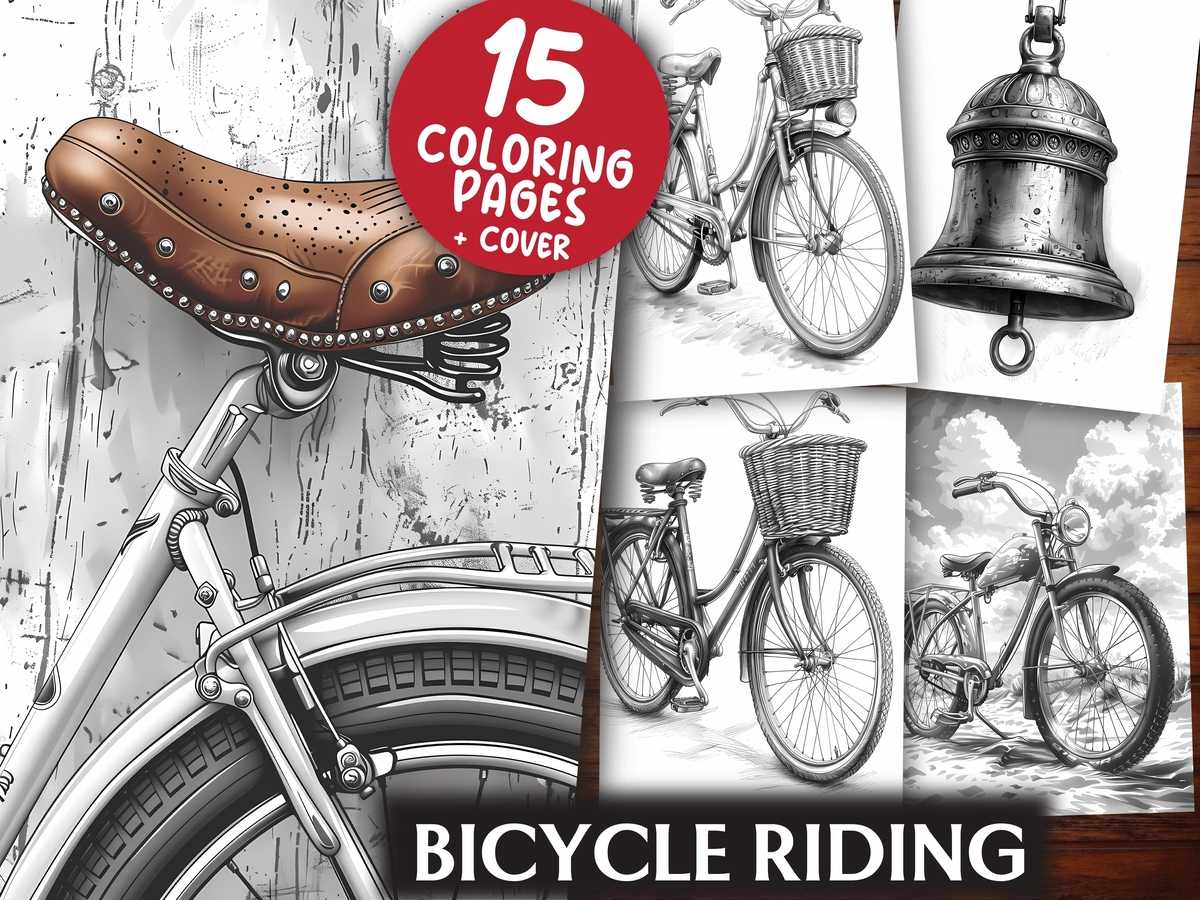 Bicycle Riding Coloring Books - CraftNest - Digital Crafting and Art