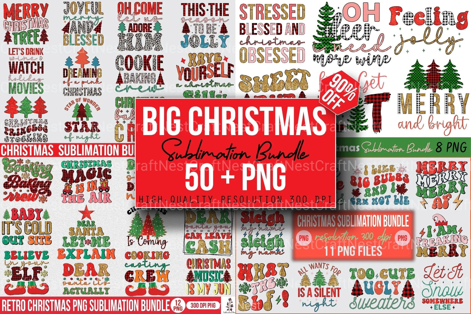 Big Christmas Clipart Bundle - CraftNest - Digital Crafting and Art