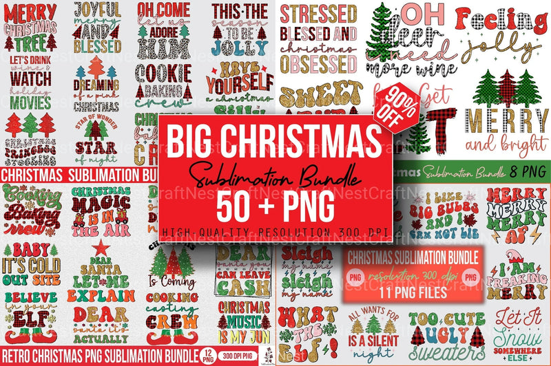Big Christmas Clipart Bundle - CraftNest - Digital Crafting and Art