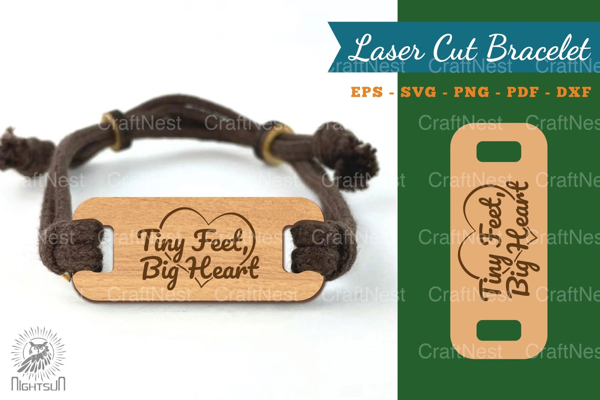 Big Heart Laser Cut Bracelet Design Bundle - CraftNest - Digital Crafting and Art