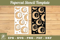 Billiard Ball Papercut Stencil Template Clipart Bundle - CraftNest - Digital Crafting and Art