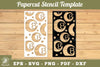 Billiard Ball Papercut Stencil Template Clipart Bundle