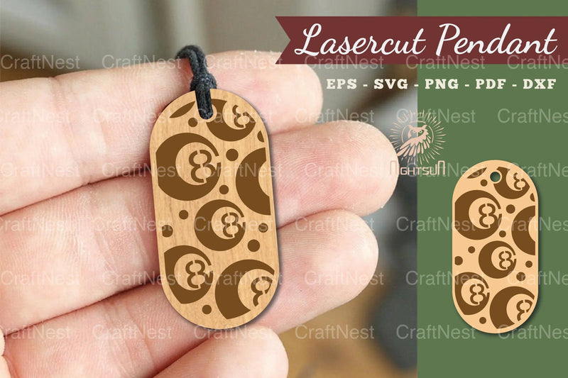 Billiard Lasercut Pendant Design Bundle - CraftNest - Digital Crafting and Art
