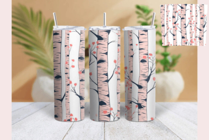 Birch Tree Valentine's Day Tumbler Wrap Bundle - CraftNest - Digital Crafting and Art