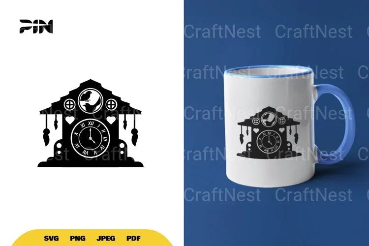 Bird Clock Silhouette Clipart Bundle - CraftNest - Digital Crafting and Art
