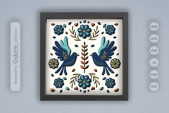 Bird Floral Folk Art Papercut SVG Bundle - CraftNest - Digital Crafting and Art
