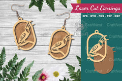 Bird Laser Cut Earrings Design Bundle - CraftNest - Digital Crafting and Art