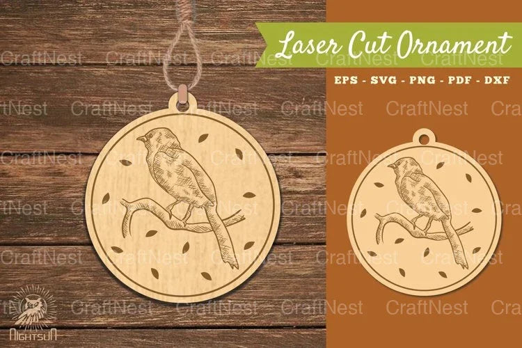 Bird Laser Cut Ornament Clipart Bundle - CraftNest - Digital Crafting and Art