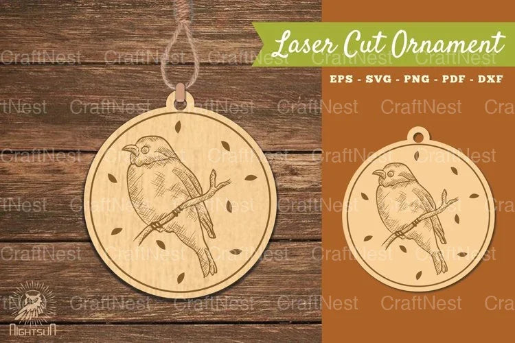 Bird Laser Cut Ornament SVG Bundle - CraftNest - Digital Crafting and Art