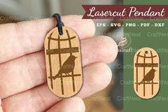 Bird Lasercut Pendant Design Bundle - CraftNest - Digital Crafting and Art